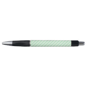 Green and white five stripes pattern pen
