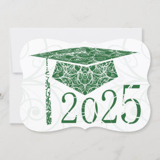 Green and White Floral Cap 2025 Card