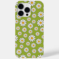 Green and White Floral Daisy Pattern