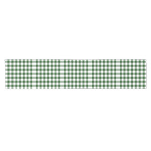 Green and White Gingham Pattern Table Runner