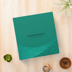 Green And White Glitter Binder