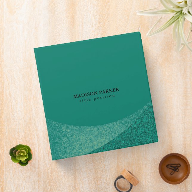 Green And White Glitter  Binder (In Situ)