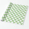 Green and White Holiday Moroccan Quatrefoil