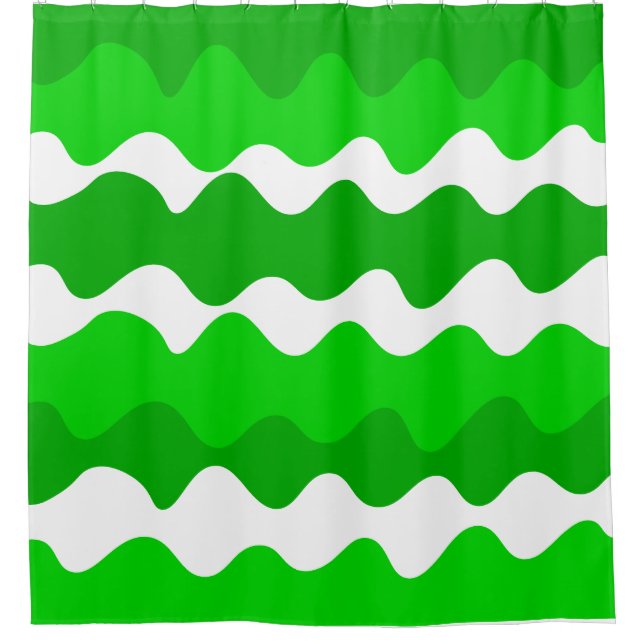 Green and white horizontal waves pattern  (Front)