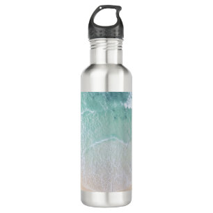 Green And White Lace Beach Sand and Seashore 710 Ml Water Bottle