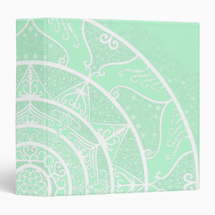 Green and White Mandala - Hyli in Jade Binder