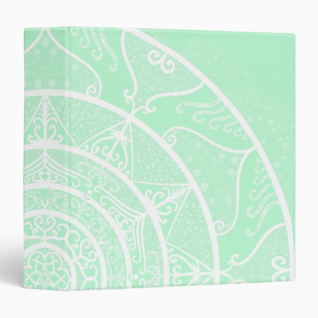 Green and White Mandala - Hyli in Jade Binder (Front/Spine)