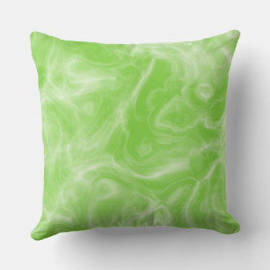 green and white Marble abstract Throw Pillow