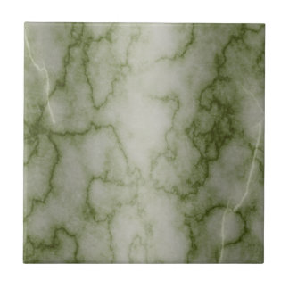 Green and White Marble Tile
