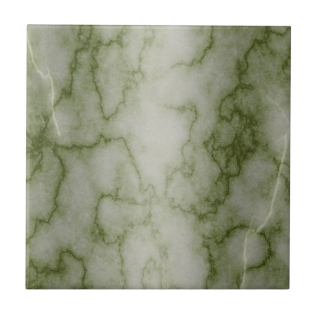 Green and White Marble Tile (Front)