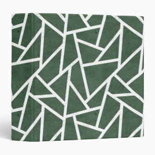 Green and white mosaic pattern binder