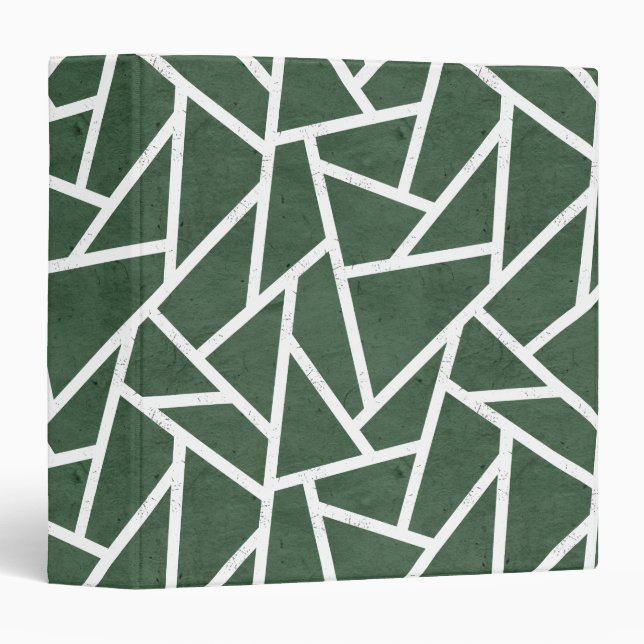 Green and white mosaic pattern binder (Front/Spine)