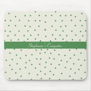 Green and White Mousepad