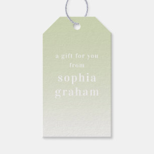 Green and White Ombre Gift Tags