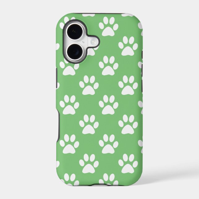 Green and white paws pattern (Back)
