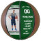 Green and White Personalized Photo Basketball Ball