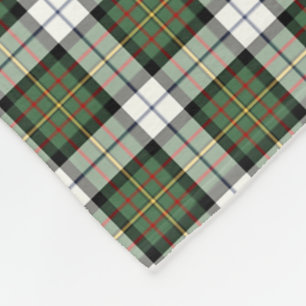 Green and White Plaid MacLaren Clan Dress Tartan Fleece Blanket
