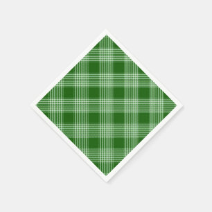 Green And White Plaid Napkin
