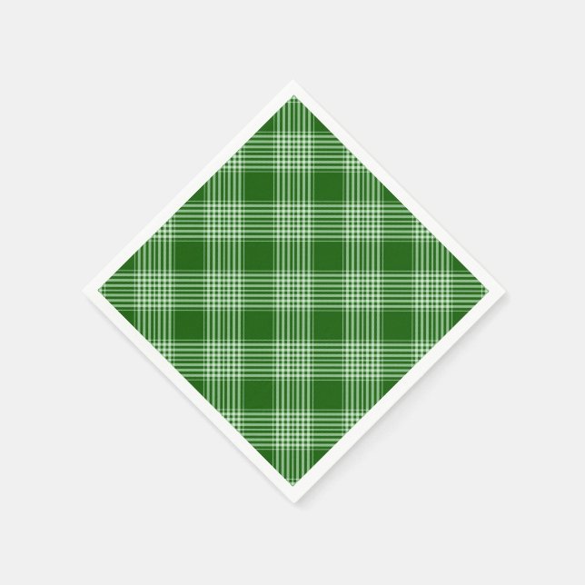 Green And White Plaid Napkin (Corner)