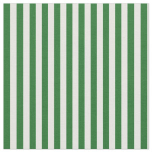 Green and White Striped Craft Fabric