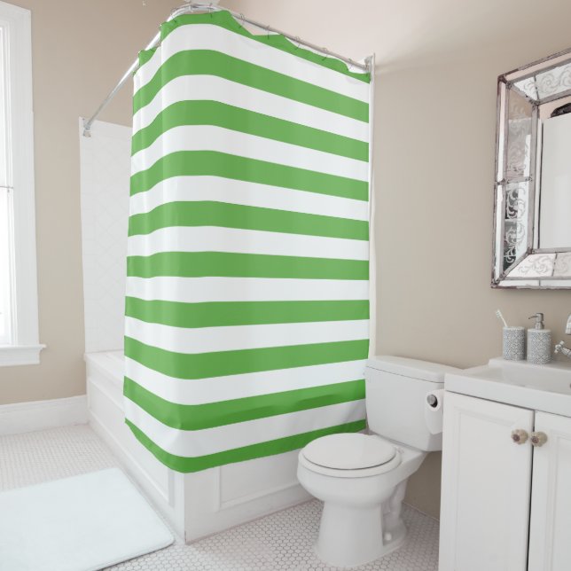 Green and White Stripes | Editable Colours (In Situ)