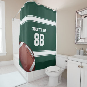 Green and White Stripes Jersey Grid Iron Football