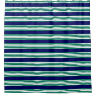 Green and white stripes pattern with navy blue