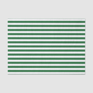 Green and White Stripes Tissue Paper
