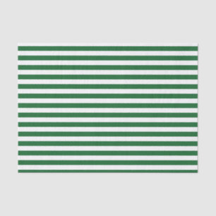 Green and White Stripes Tissue Paper