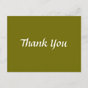 Green and White Thank You Trendy Classical Postcard