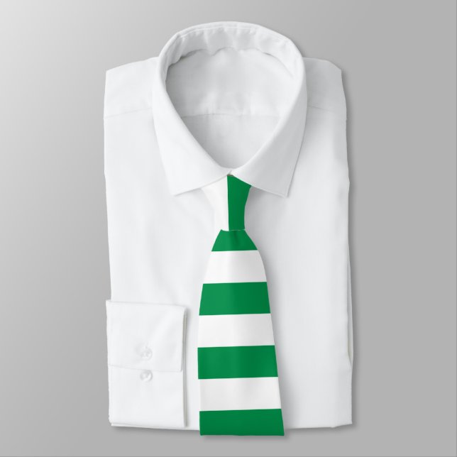 Green and White Tie (Tied)