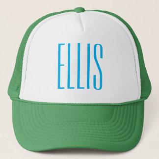 Green and white trucker hat 