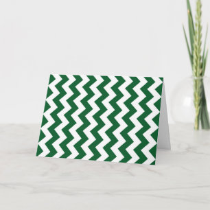 Green and White Zigzag Holiday Card