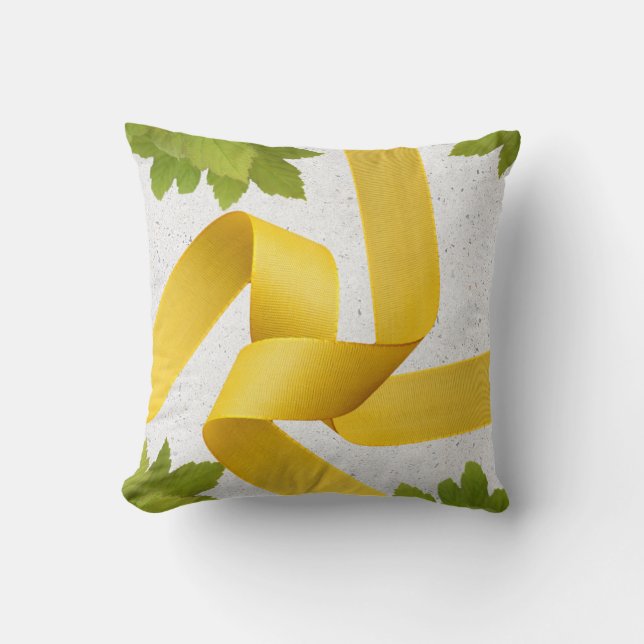 Green and yellow freshness  throw pillow (Front)