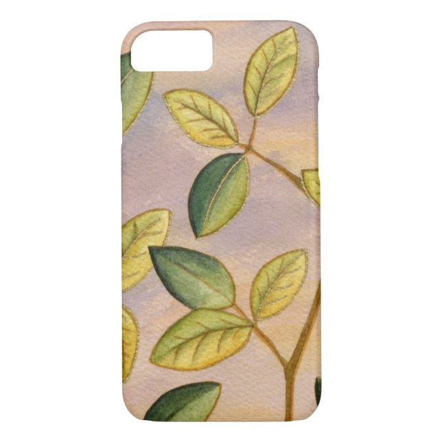 Green and Yellow Leaves on Sunset Background Case-Mate iPhone Case (Back)
