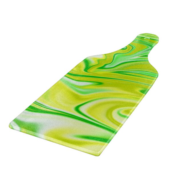 Green And Yellow Marble, Cutting Board (Corner)