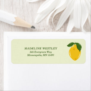 Green and Yellow Mediterranean Citrus Lemon Label