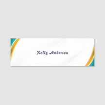Green and Yellow Modern Pattern with Custom Sign