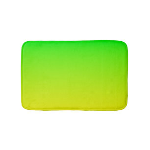 Green and yellow neon gradient bath mat