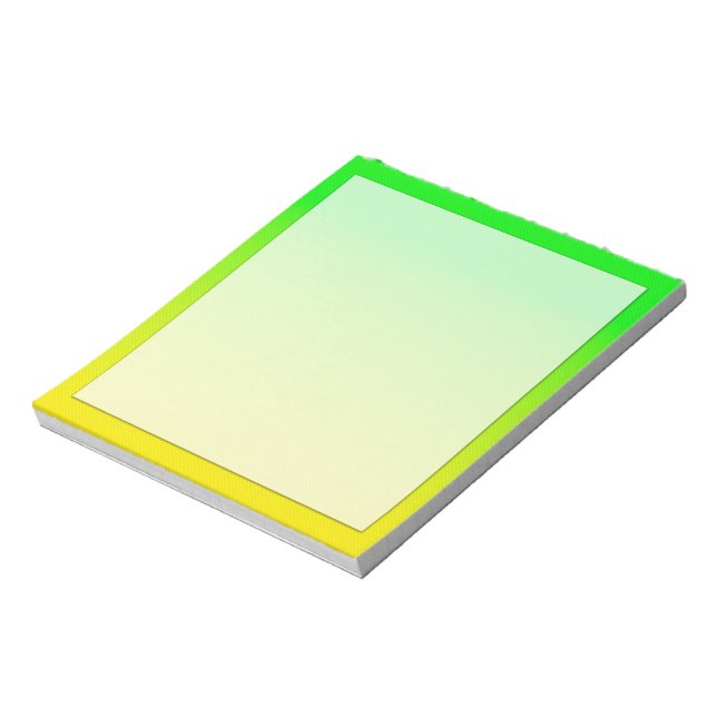 Green and yellow neon gradient notepad (Rotated)