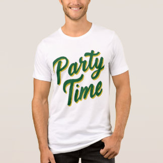 Green and Yellow Party Time Lettering Clipart Tri-Blend Shirt