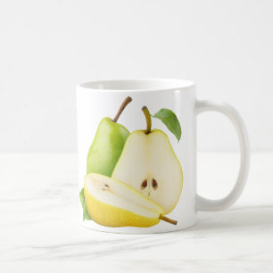 Green and yellow pears coffee mug