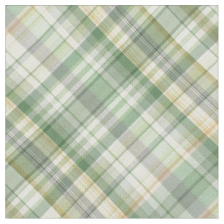 Green and yellow plaid fabric