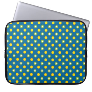 Green and Yellow Polka Dots Neoprene Laptop Sleeve