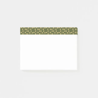 Green and Yellow Retro Pattern Post-it® Notes