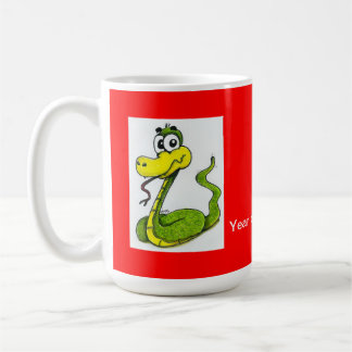 Green and Yellow Snake Coffee Mug