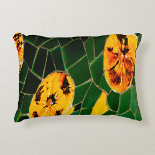 Green and Yellow Spanish Mosaic  Accent Pillow