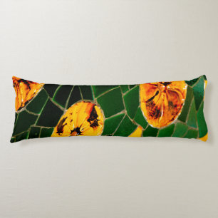 Green and Yellow Spanish Mosaic  Body Pillow