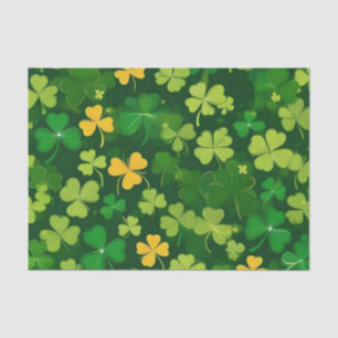 Green and Yellow St Patrick's Day Shamrock Tissue Paper