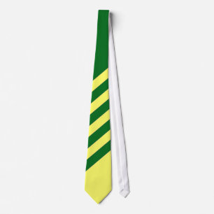 Green and Yellow Striped Tie